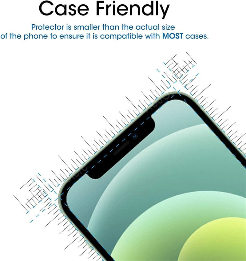 3PCS Protective Glass on For iPhone
