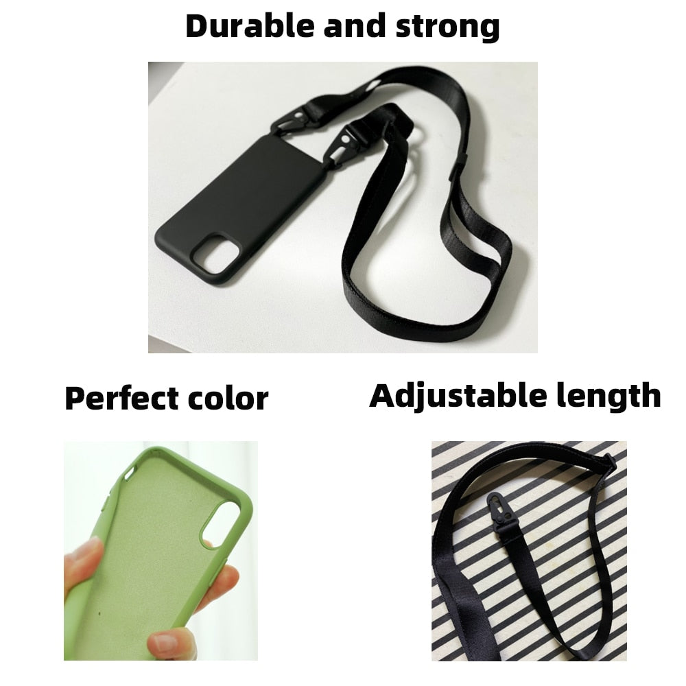 Silicone Lanyard Phone Case For iPhone