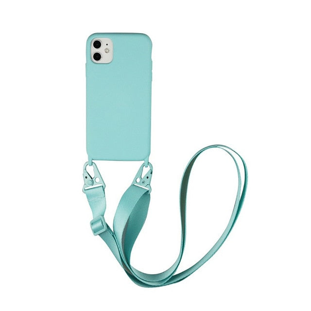 Silicone Lanyard Phone Case For iPhone