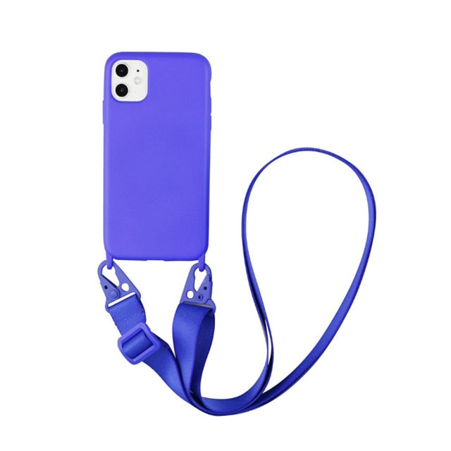 Silicone Lanyard Phone Case For iPhone