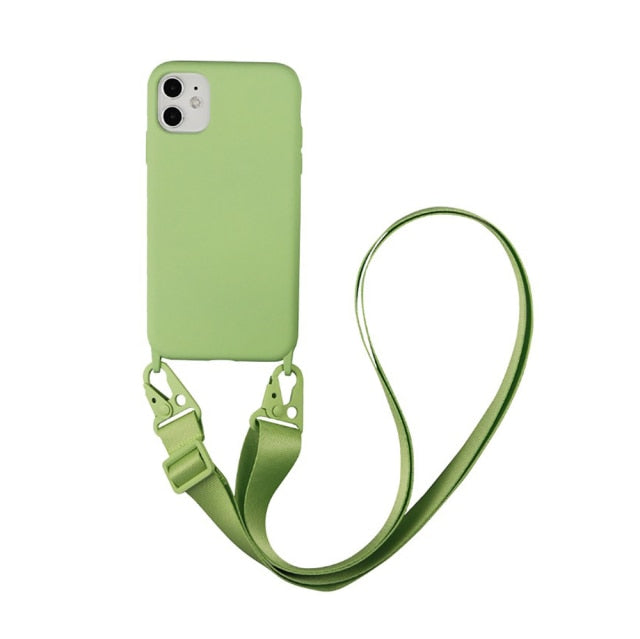 Silicone Lanyard Phone Case For iPhone