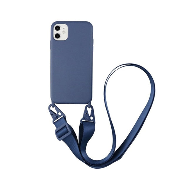 Silicone Lanyard Phone Case For iPhone