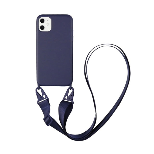 Silicone Lanyard Phone Case For iPhone