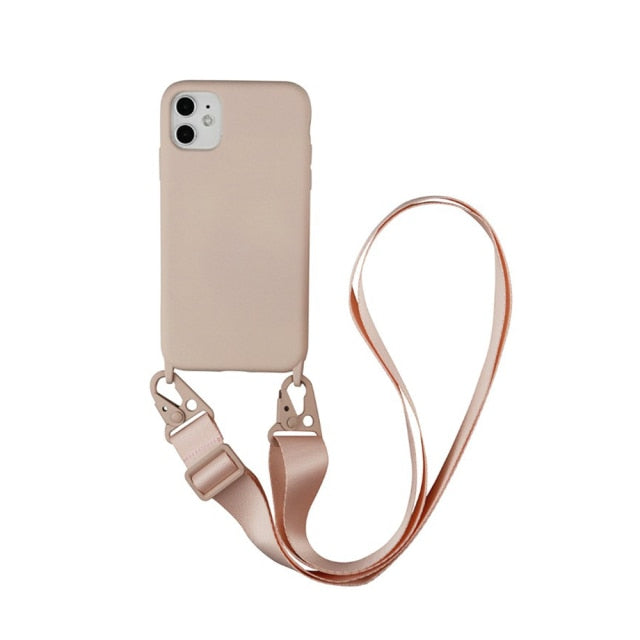 Silicone Lanyard Phone Case For iPhone