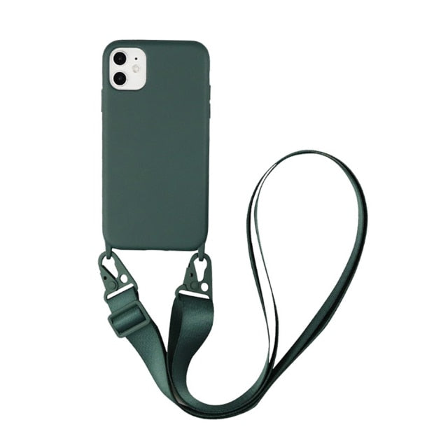 Silicone Lanyard Phone Case For iPhone