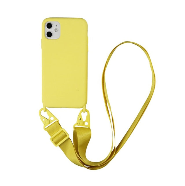 Silicone Lanyard Phone Case For iPhone