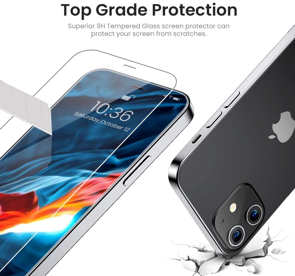 3in1 Front+Back+Lens Full Cover Protective Tempered Glass