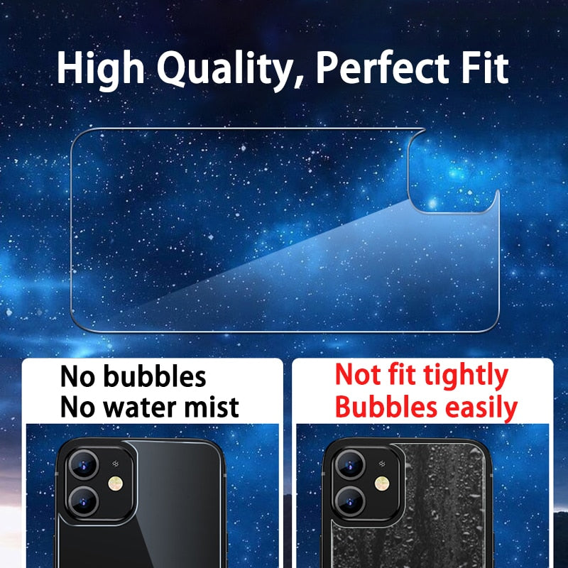 3in1 Front+Back+Lens Full Cover Protective Tempered Glass